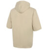 Chaqueta deportiva informal de manga corta con capucha holgada en beige