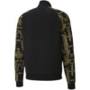 Chaqueta deportiva Luxe Aop Track con cremallera completa y logo estampado para hombre, color negro y dorado