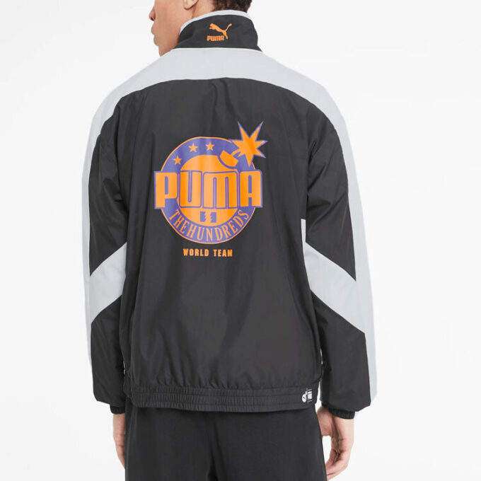 Chaqueta deportiva PUMA x The Hundreds “Negro, Blanco y Naranja”