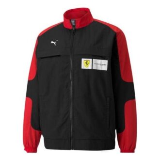 Chaqueta Ferrari Race Statement tejida en negro, rojo y blanco