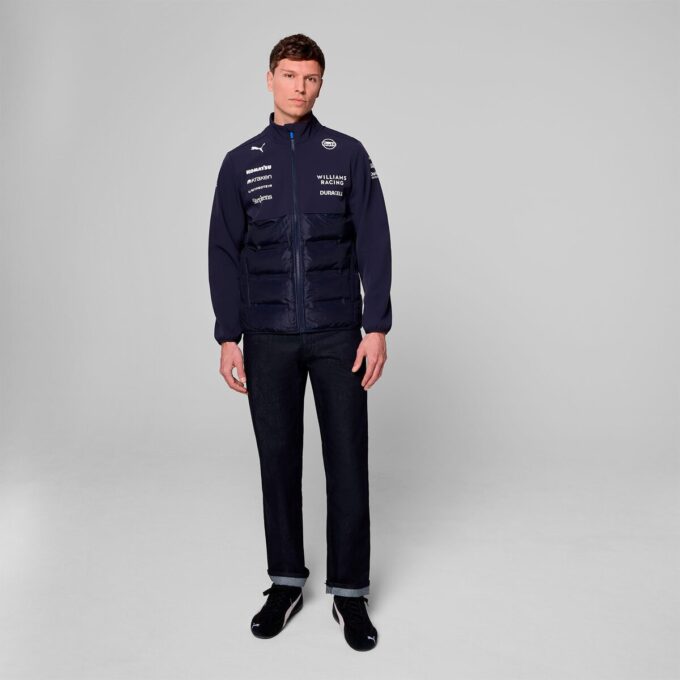 Chaqueta híbrida Williams Racing 2025 Replica para hombre Chaqueta híbrida Williams Racing 2025 Replica para hombre