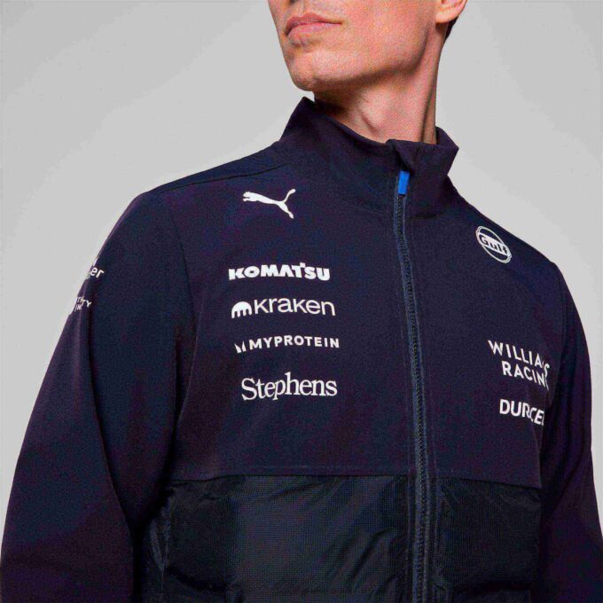 Chaqueta híbrida Williams Racing 2025 Replica para hombre Chaqueta híbrida Williams Racing 2025 Replica para hombre