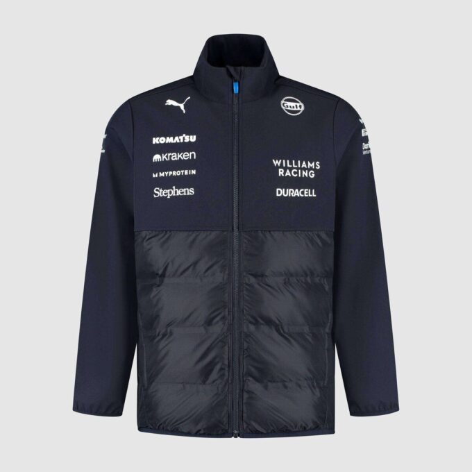 Chaqueta híbrida Williams Racing 2025 Replica para hombre Chaqueta híbrida Williams Racing 2025 Replica para hombre