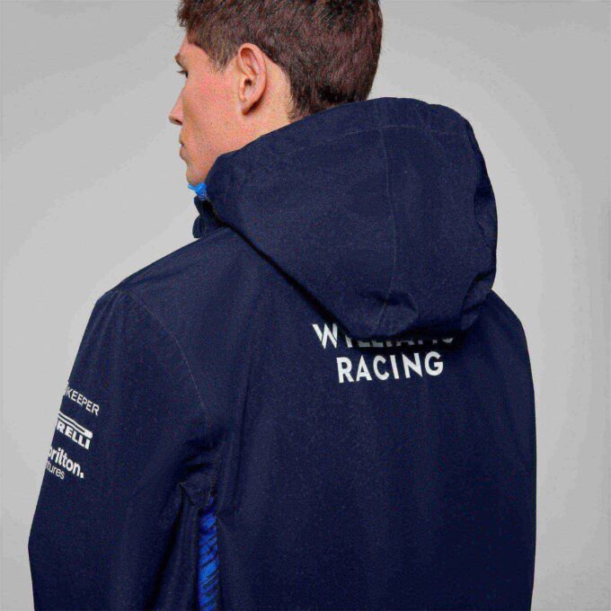 Chaqueta impermeable para hombre réplica Williams Racing 2025 Chaqueta impermeable para hombre réplica Williams Racing 2025