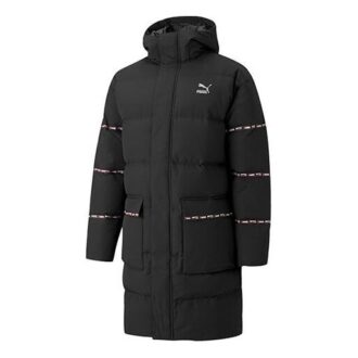 Chaqueta larga clásica de plumas “negra”