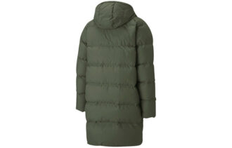 Chaqueta larga clásica de plumas “Verde militar”