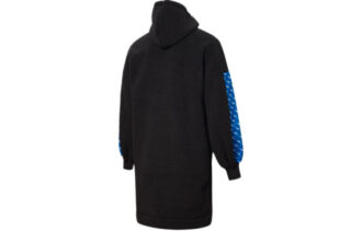 Chaqueta larga de forro polar “azul y negra”