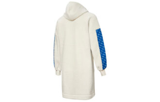 Chaqueta larga de forro polar “Blanco Azul”