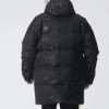 Chaqueta larga de plumas de camuflaje “negra”