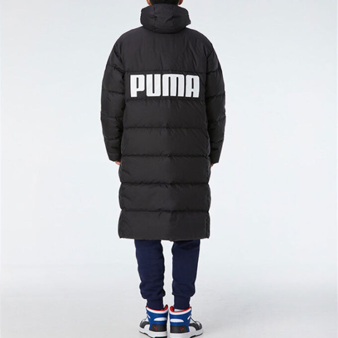 Chaqueta larga de plumas oversize “Negro y blanco”