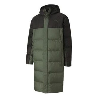 Chaqueta larga de plumas oversize “Verde Negro”