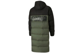 Chaqueta larga de plumas oversize “Verde Negro”
