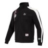 Chaqueta negra con cremallera y escudo del equipo