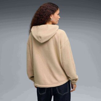 Chaqueta polar con capucha para mujer