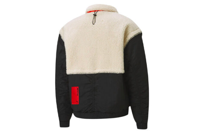 Chaqueta polar Sherpa PUMA x Attempt “Beige, negro y naranja”