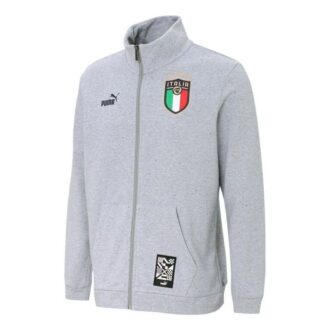 Chaqueta PUMA Ftbl Culture de la FIGC de Italia, color gris
