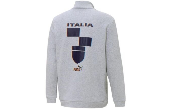 Chaqueta PUMA Ftbl Culture de la FIGC de Italia, color gris