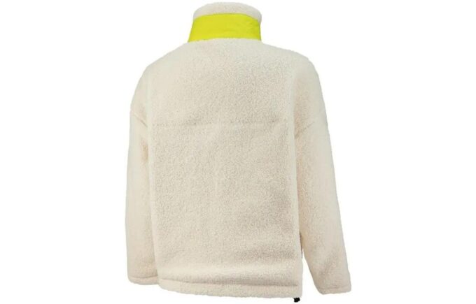 Chaqueta Sherpa con bolsillo de parche “Blanca”