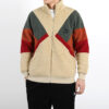 Chaqueta Sherpa Retro Block “Marrón Rojo Verde”