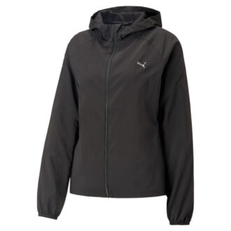 Chaqueta tejida con capucha Run Fav (mujeres) “Negra”