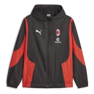 Chaqueta tejida prepartido del Milan AC “Negra y roja”