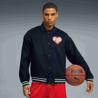 Chaqueta universitaria de baloncesto para hombre con paquete de pegatinas