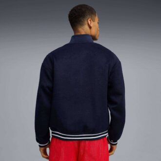 Chaqueta universitaria de baloncesto para hombre con paquete de pegatinas