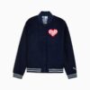Chaqueta universitaria de baloncesto para hombre con paquete de pegatinas
