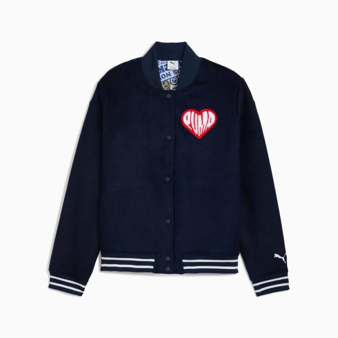 Chaqueta universitaria de baloncesto para hombre con paquete de pegatinas