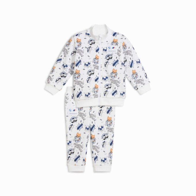 Conjuntos a juego de BMW M Motorsport: Conjunto de chaqueta y pantalón con cremallera de 2 piezas para niños pequeños Conjuntos a juego de BMW M Motorsport: Conjunto de chaqueta y pantalón con cremallera de 2 piezas para niños pequeños
