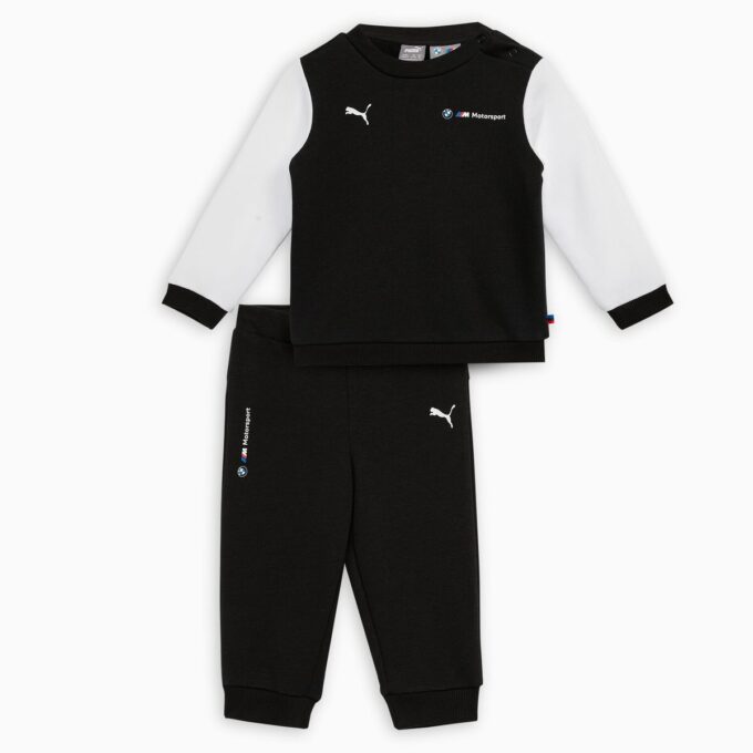 Conjuntos a juego de BMW M Motorsport: Conjunto de chaqueta y pantalón de 2 piezas para niños pequeños