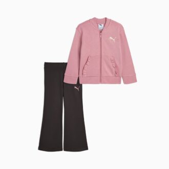 Conjuntos a juego de chaqueta polar y leggings acampanados para niños pequeños