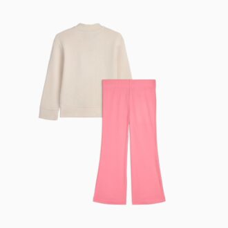 Conjuntos a juego de chaqueta polar y leggings acampanados para niños pequeños Conjuntos a juego de chaqueta polar y leggings acampanados para niños pequeños