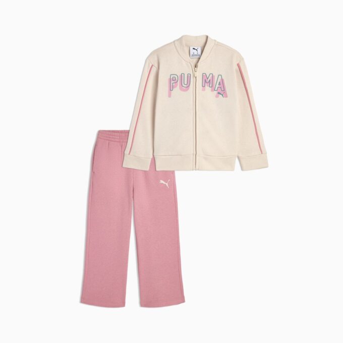 Conjuntos a juego de chaqueta polar y pantalones anchos para niños pequeños