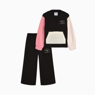Conjuntos a juego de sudadera polar y pantalones anchos para niños pequeños Conjuntos a juego de sudadera polar y pantalones anchos para niños pequeños