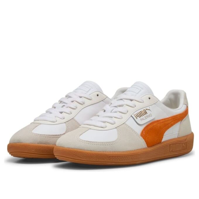 Cuero Palermo “Blanco Naranja Glo”