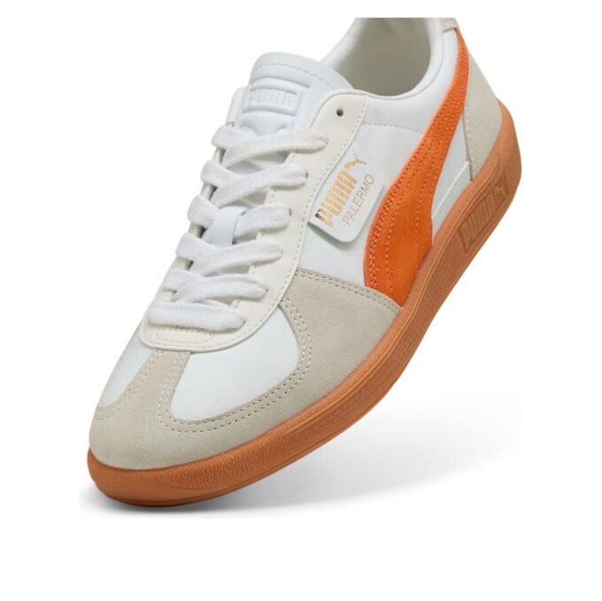 Cuero Palermo “Blanco Naranja Glo”