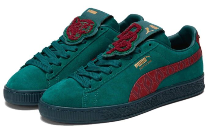 Dapper Dan x Suede “Estampado Jacquard – Verde Universitario”