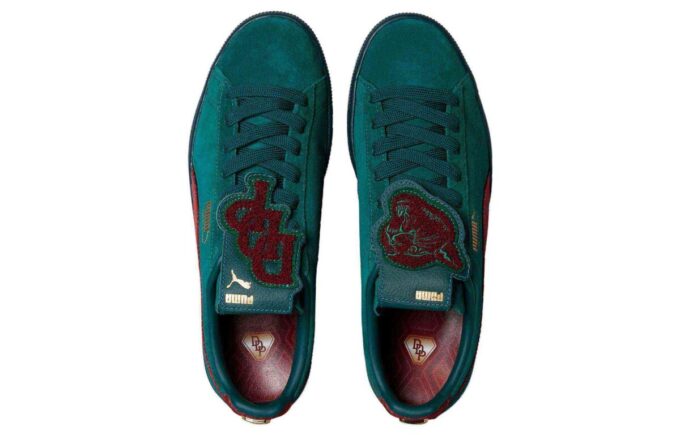 Dapper Dan x Suede “Estampado Jacquard – Verde Universitario”