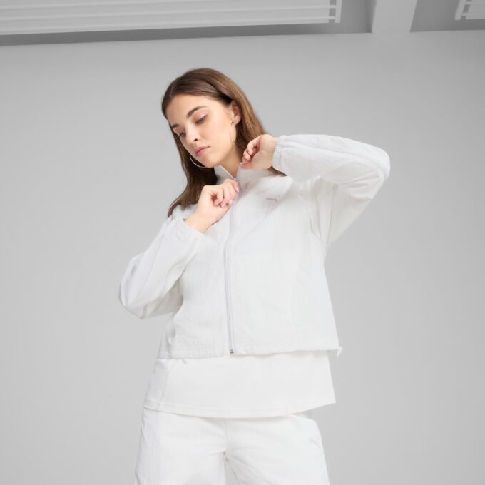 DARE TO Chaqueta tejida extragrande con cremallera completa para mujer DARE TO Chaqueta tejida extragrande con cremallera completa para mujer