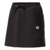 Falda clásica T7 para mujer, estilo casual, deportiva, con cordón, color negro