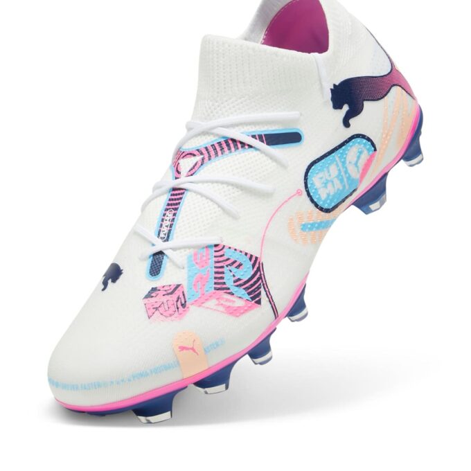 Future 7 Match Volume UP FG/AG “Blanco, Azul Luminoso, Rosa”