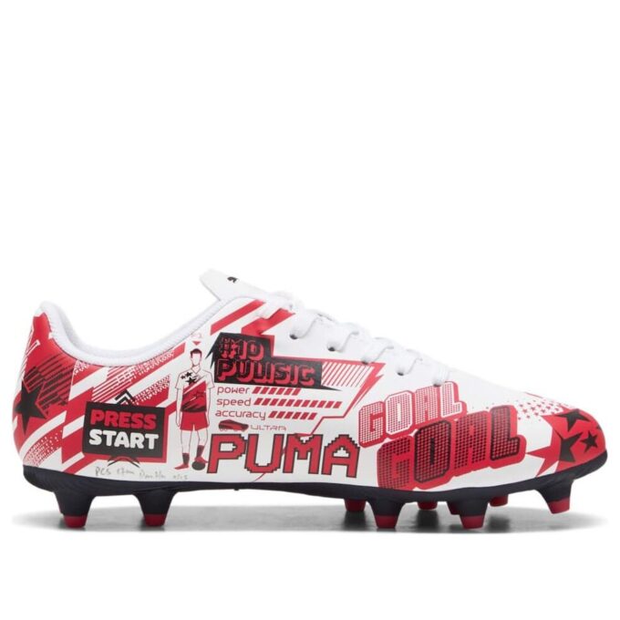 (GS) x Christian Pulisic Ultra Legacy FG/AG “Estampado integral – Blanco Rojo Negro”