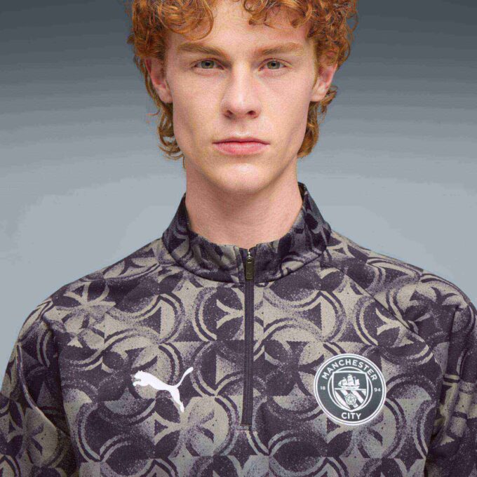 Jersey con cremallera de un cuarto para hombre del Manchester City Jersey con cremallera de un cuarto para hombre del Manchester City