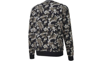 Jersey de manga larga con cuello redondo “Camuflaje negro”