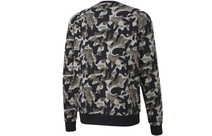 Jersey de manga larga con cuello redondo “Camuflaje negro”