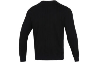 Jersey deportivo de cuello redondo con logotipo bronceado, color negro
