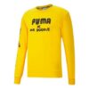 Jersey deportivo de punto con cuello redondo y estampado amarillo