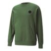 Jersey unisex de cuello redondo, manga larga y logo en color liso, verde