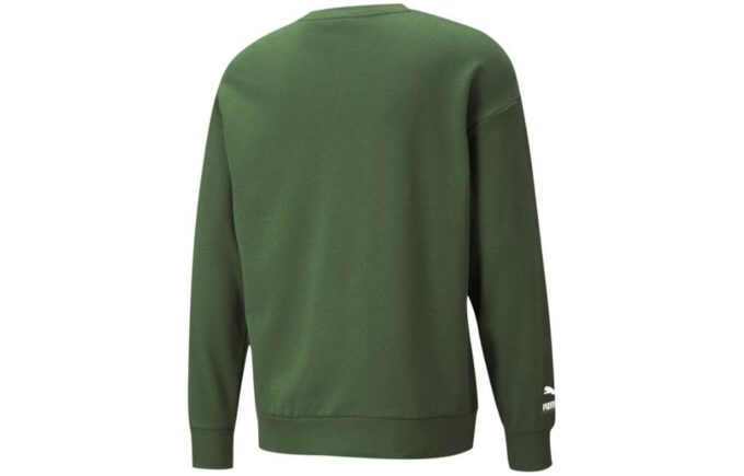 Jersey unisex de cuello redondo, manga larga y logo en color liso, verde